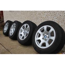 BMW 16" WINTER TYRES AND ALLOY WHEELS