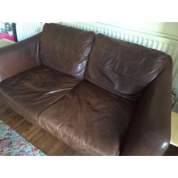 Leather multi York sofa and arm chairs