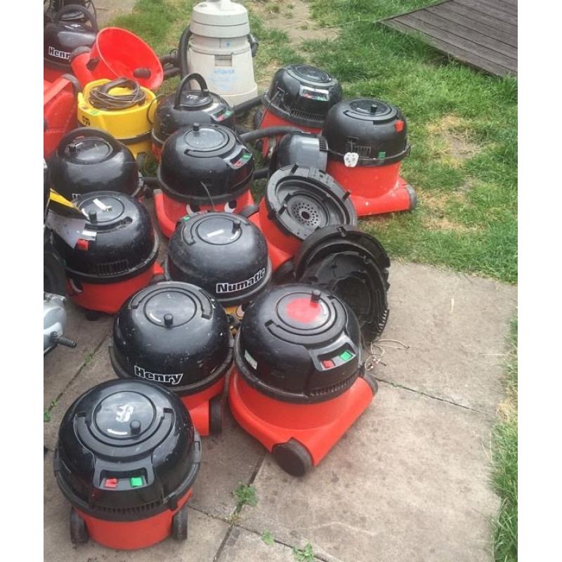 14x Henry Hoovers. Untested/Faulty/Spares or repair