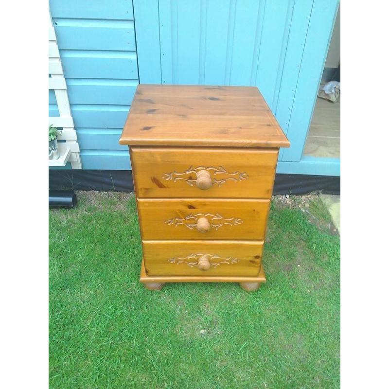 TWO PINE BEDSIDE TABLES