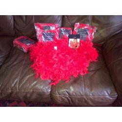 Ready for your HenDo? 8 Red Feather Boas!!!