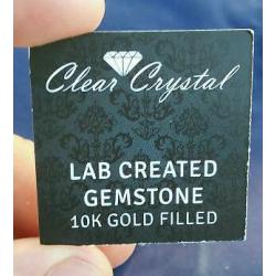 10k gold filled lab created gemstone ring size M