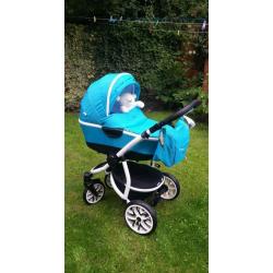 BEBETTO SILVIA Pram/ Pushchair/ Carrycot 3 in 1 Travel System