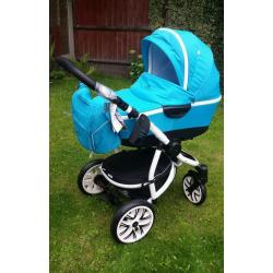 BEBETTO SILVIA Pram/ Pushchair/ Carrycot 3 in 1 Travel System