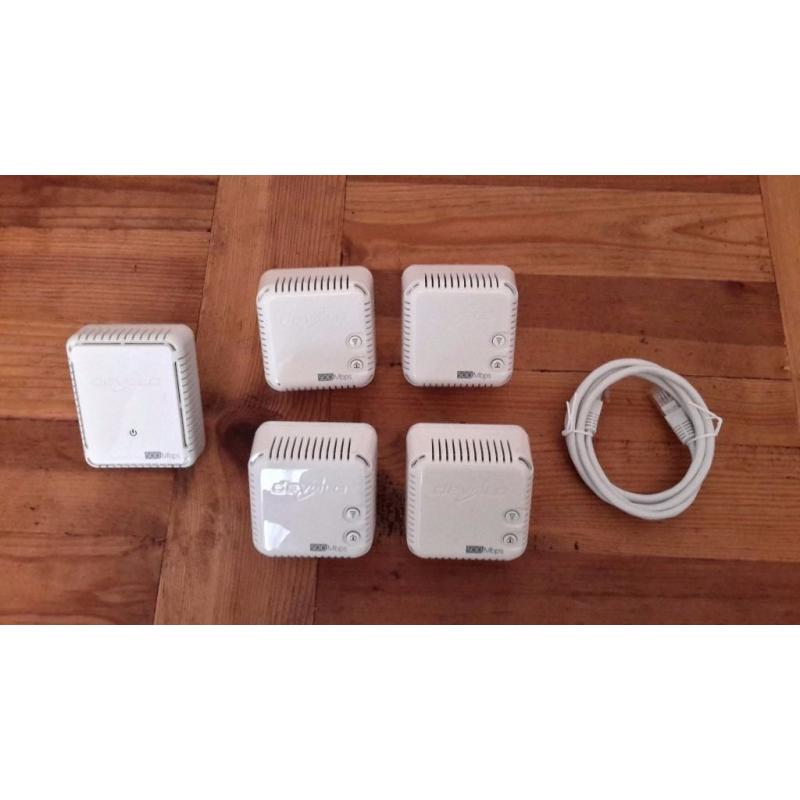 Devolo dLAN 500 Duo plus four Devolo dLAN 500 WiFi Add-on Powerline Adaptors
