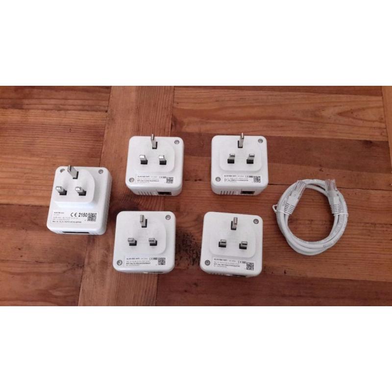 Devolo dLAN 500 Duo plus four Devolo dLAN 500 WiFi Add-on Powerline Adaptors