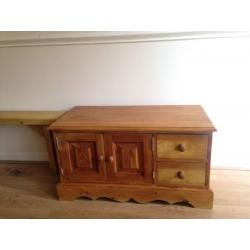 Solid pine tv cabinet
