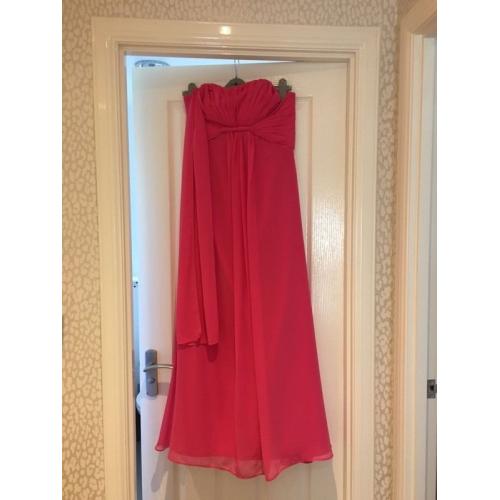 FUCHIA PINK BRIDESMAID DRESS SIZE 10
