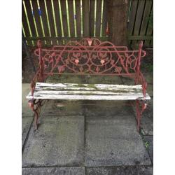 Two Wrought iron benches, work required