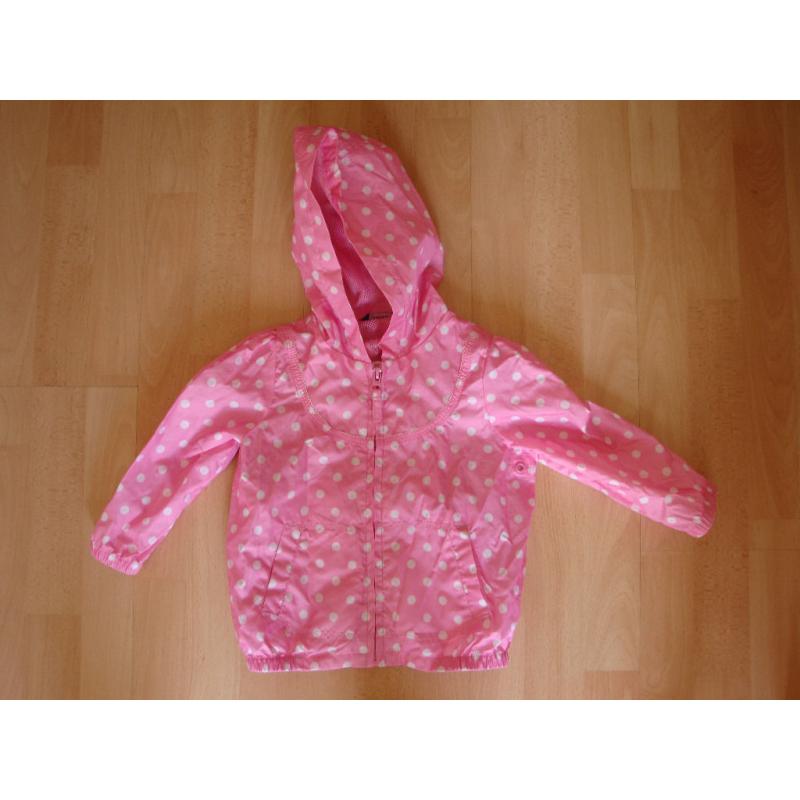 GIRLS PINK AND WHITE RAINCOAT 18 MONTHS – 2 YEARS