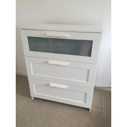 Ikea white chest of drawers excellent condition