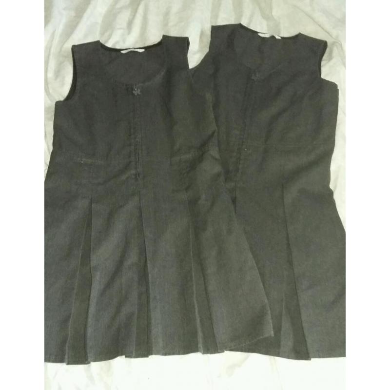 Age 8 pair of grey pinefore dresses