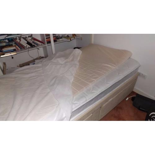 Single Bed + Mattress + Memory Foam Mattress topper