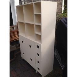 Vintage style record shelves/ cupboard/ sideboard