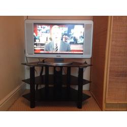 PHILIPS 26’’ LCD Flat Screen TV + Glass TV stand: