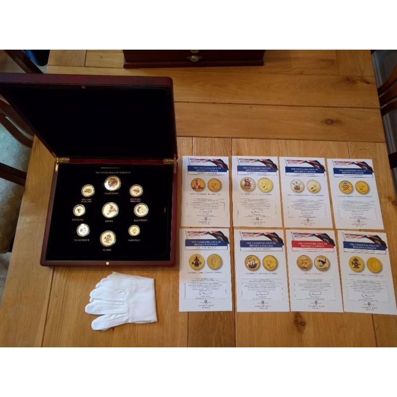 Collectors Boxed Set of 26 Layered 24ct Gold Coins