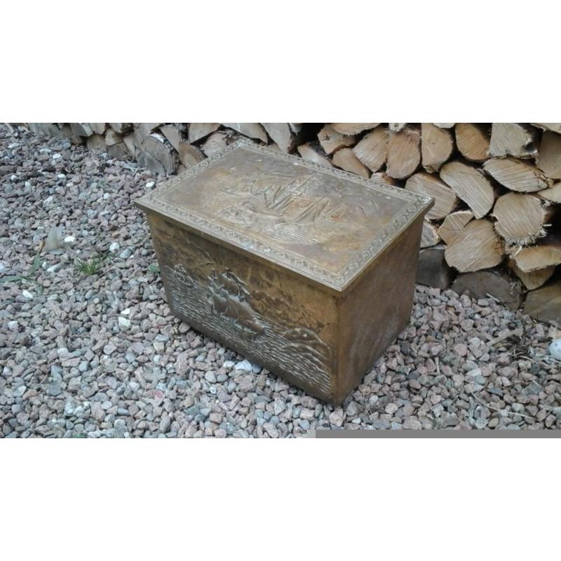 Brass coal box