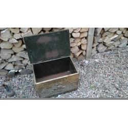 Brass coal box