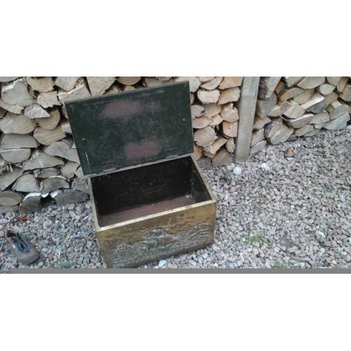 Brass coal box