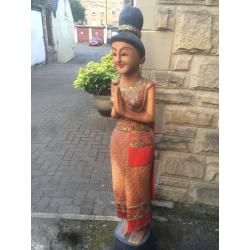 2 Solid Thai lady statues