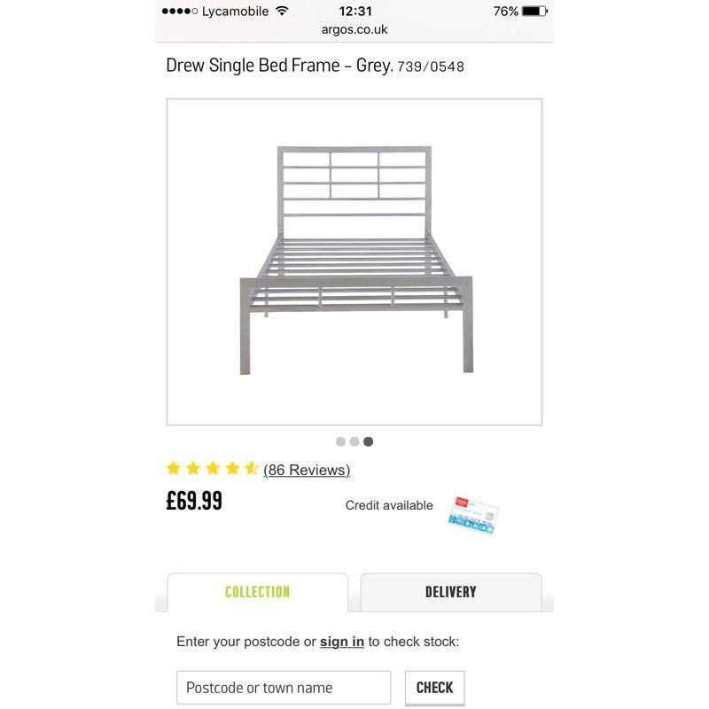 Single bed frame for sale