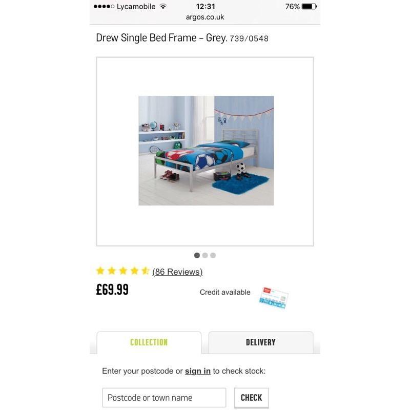 Single bed frame for sale