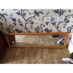 Rectangular pine mirror