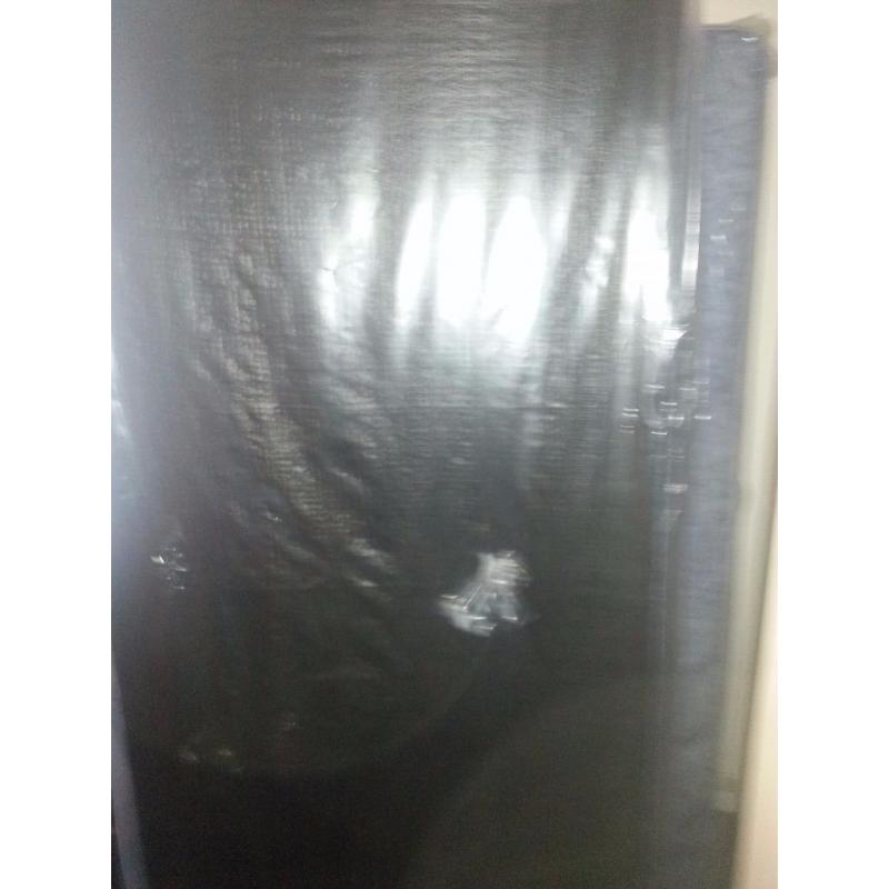 Brand new single bed still in plastic covers. Blue. See photos.