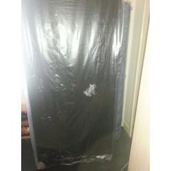 Brand new single bed still in plastic covers. Blue. See photos.