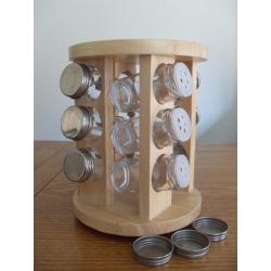 Rotating Wooden Spice Rack