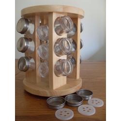 Rotating Wooden Spice Rack
