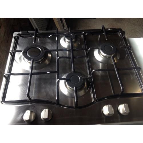 Almost new, Hotpoint 4 burner 60cm gas hob, stainless steel