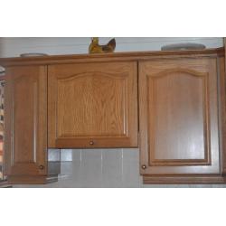 Solid Wood Dark Pine Kitchen Units & White Goods for Sale