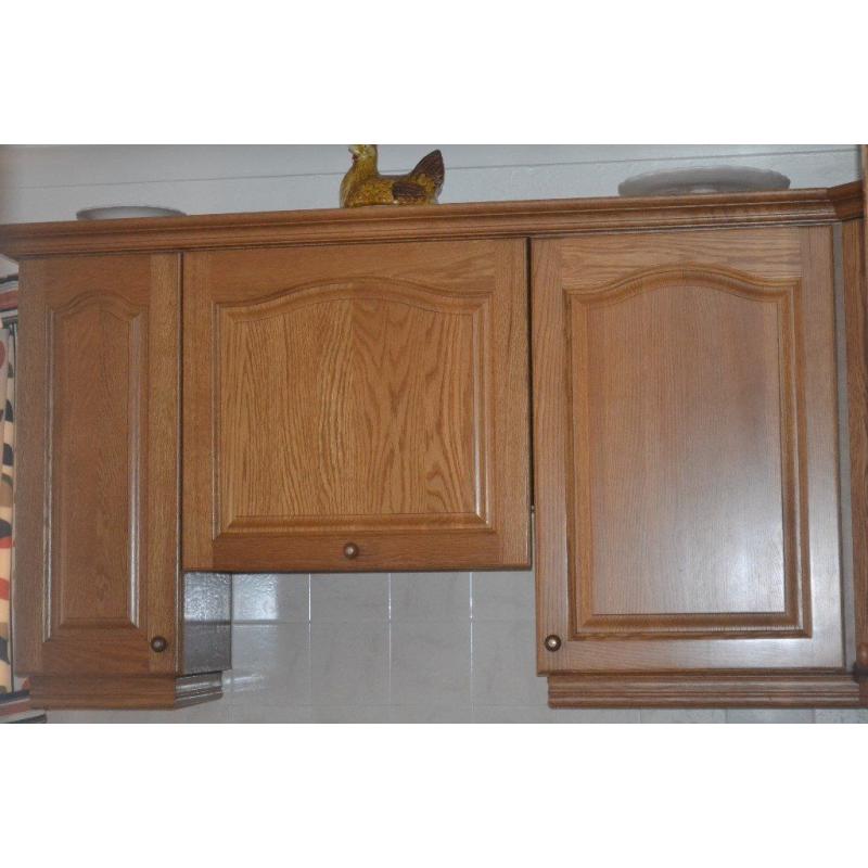 Solid Wood Dark Pine Kitchen Units & White Goods for Sale
