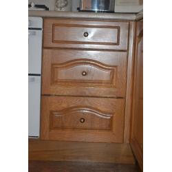 Solid Wood Dark Pine Kitchen Units & White Goods for Sale