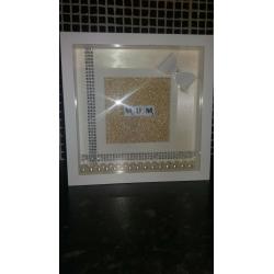 personlised box frames 3 available....2 mum 1's,script 1....available now ready to go
