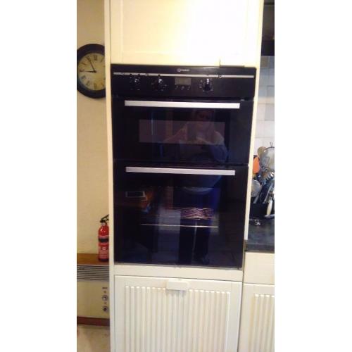 Indesit Black Double Oven, FIMD23BKS
