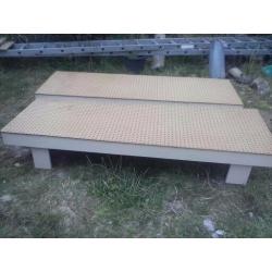 Small single beds from static caravan