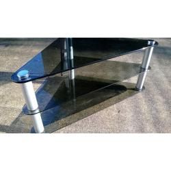 GLASS AV RACK TV RACK GLAS TV CORNER SHELF TV STAND TV CABINET AUDIO VISUAL RACK TRIANGULAR CORNER