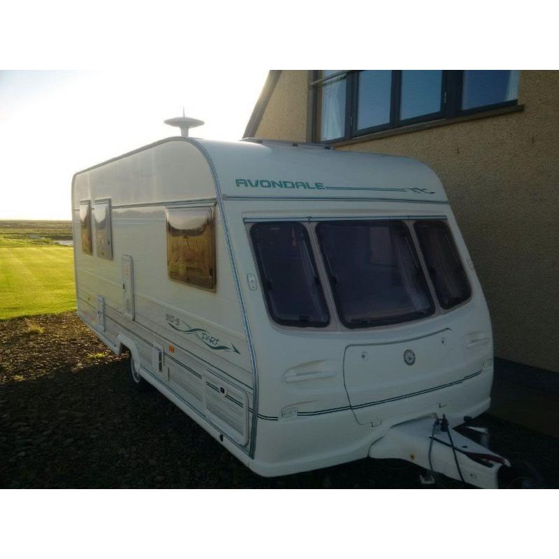 Avondale 510-5 Dart touring caravan 2000 millennium model, with full awning.