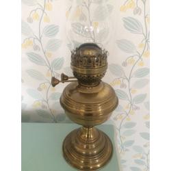 ANTIQUE BRASS OIL LAMP