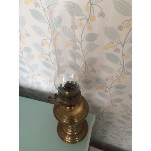ANTIQUE BRASS OIL LAMP