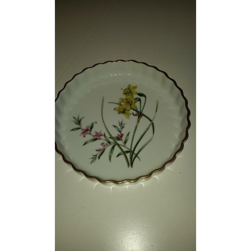 royal worcester flan dish and 2 spode flan dishes all excellent condition