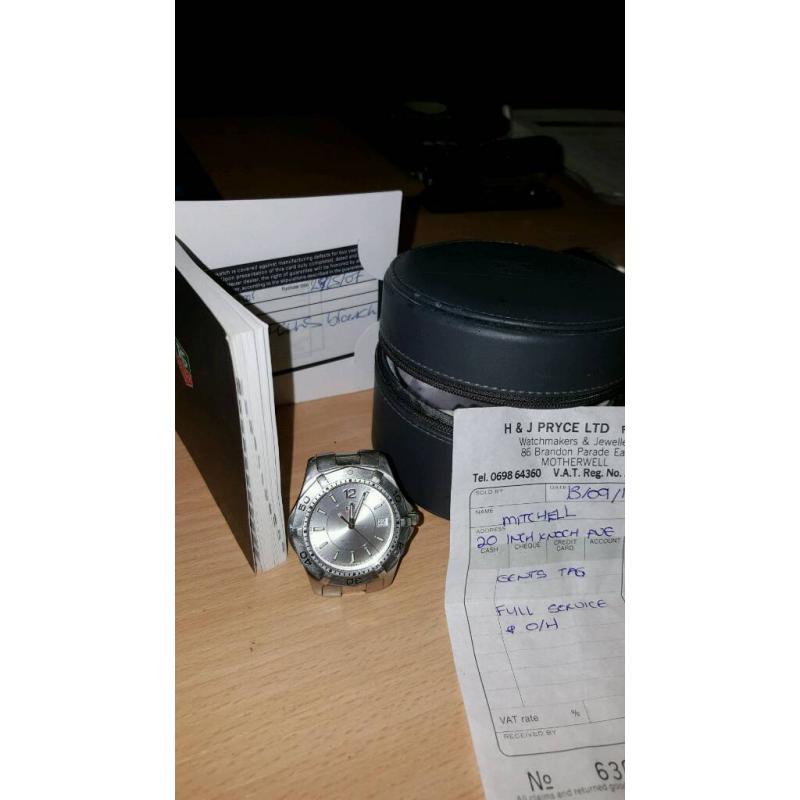 Tag heuer aquaracer with box and papers