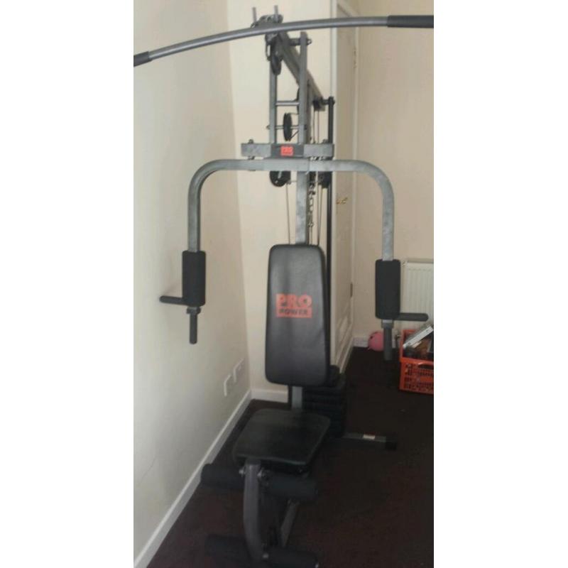 Pro power multi gym, extra weights