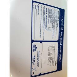 Unvented water heater tank