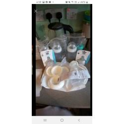 Chicco breast pump and bottle new