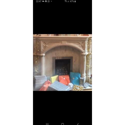 Marble fireplace
