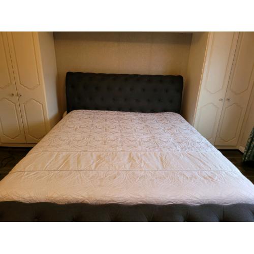 Upholstered super king bed frame