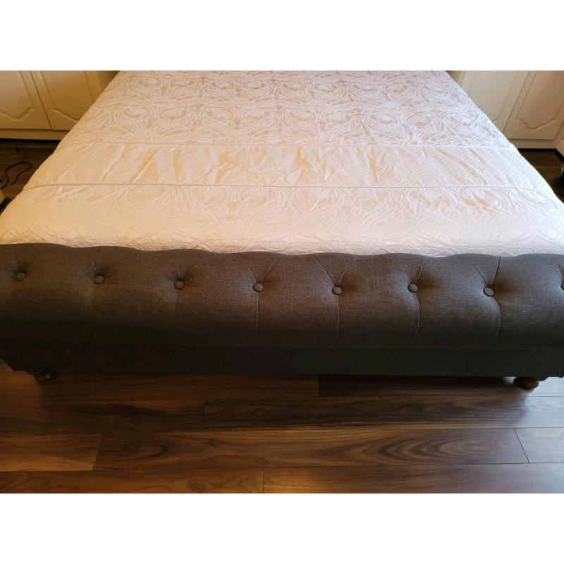 Upholstered super king bed frame